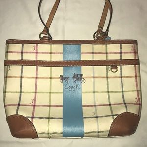 Coach: Heritage Tattersall Shoulder Bag